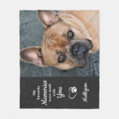 Pet Memorial - Pet Loss Sympathy Quote - Memories Fleece Deken (Voorkant)