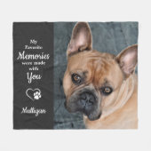 Pet Memorial - Pet Loss Sympathy Quote - Memories Fleece Deken (Voorkant (Horizontaal))