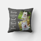 Pet Memorial - Pet Sympathia Quote - Dog Pet Photo Kussen (Achterkant)
