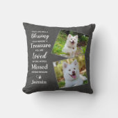 Pet Memorial - Pet Sympathia Quote - Dog Pet Photo Kussen (Voorkant)
