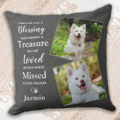Pet Memorial - Pet Sympathia Quote - Dog Pet Photo Kussen
