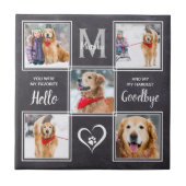 Pet Memorial Photo Collage Dog Tegeltje (Voorkant)