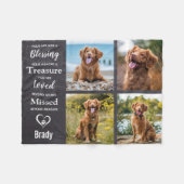 Pet Memorial Photo Collage Fleece Deken (Voorkant (Horizontaal))