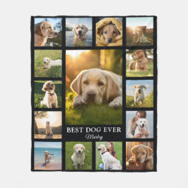 Pet Memorial Photo Collage Fleece Deken