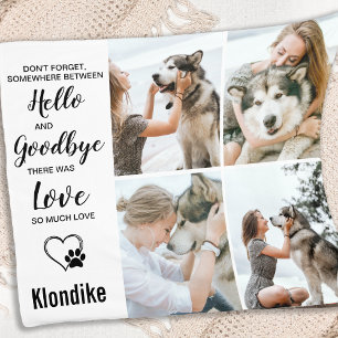 Pet Memorial Photo Collage Fleece Deken