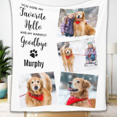 Pet Memorial Photo Collage Fleece Deken
