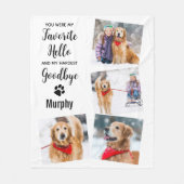 Pet Memorial Photo Collage Fleece Deken (Voorkant)