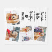 Pet Memorial Photo Collage Fleece Deken (Voorkant (Horizontaal))