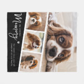 Pet Memorial Photo Collage Fleece Deken (Voorkant (Horizontaal))