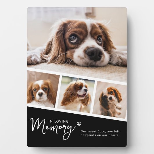 Pet Memorial Photo Collage Fotoplaat (voorkant)