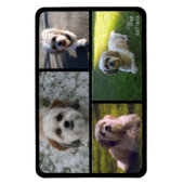 Pet Memorial Photo Collage Name with Dates Magnet Magneet (Verticaal)