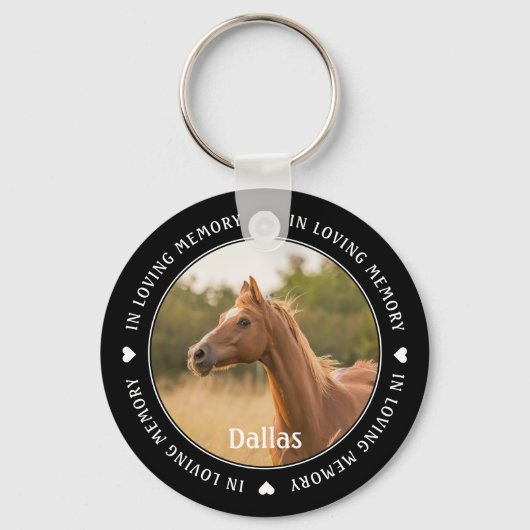 Pet Memorial Photo Horse Sleutelhanger (Voorkant)