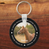 Pet Memorial Photo Horse Sleutelhanger (Achterkant)