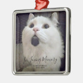 Pet Memorial Photo in Loving Memory Personalized Metalen Ornament (Links)