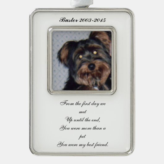 Pet Memorial Photo Ornament (Voorkant)