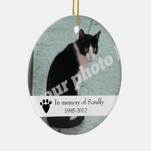 Pet Memorial Photo Ornament Dog of Cat Gepersonali (Rechts)