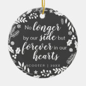 Pet Memorial Photo Personalized Holiday Foliage Keramisch Ornament (Voorkant)