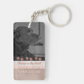 Pet Memorial Photo Tribution in My Heart Sleutelhanger (achterkant)