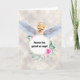 Pet memorial Pomeranian speelgoed pom angel vleuge Kaart
