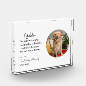 Pet Memorial Portret Gift kat hond verlies Sympath Fotoblokken (Links)