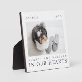 Pet Memorial Quote Simple Moderne Chic Photo Fotoplaat (Voorkant)