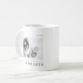 Pet Memorial Quote Simple Moderne Chic Photo Koffiemok (Voorkant links)