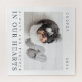 Pet Memorial Quote Simple Moderne Chic Photo Legpuzzel (Horizontaal)