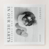 Pet Memorial Quote Simple Moderne Chic Photo Legpuzzel (Horizontaal)