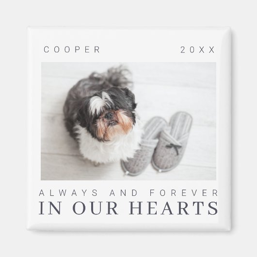 Pet Memorial Quote Simple Moderne Chic Photo Magneet (Voorkant)