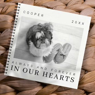 Pet Memorial Quote Simple Moderne Chic Photo Notitieboek