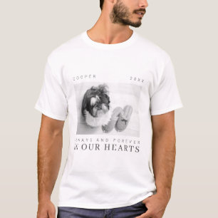 Pet Memorial Quote Simple Moderne Chic Photo T-shirt
