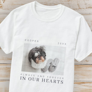 Pet Memorial Quote Simple Moderne Chic Photo T-shirt