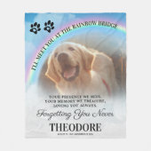 Pet Memorial Rainbow Bridge Foto Fleece Deken (Voorkant)