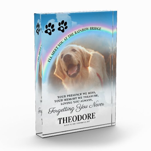 Pet Memorial Rainbow Bridge Fotoblokken (Links)