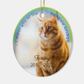 Pet Memorial Rainbow Bridge kerkkeepomwille Cat Keramisch Ornament (Links)