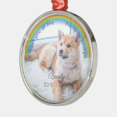 Pet Memorial Rainbow Bridge Kerstkeepomwille Dog Metalen Ornament (Links)