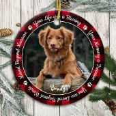 Pet Memorial Red Buffalo Pset Keepomwille Dog Foto Keramisch Ornament