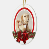 Pet memorial red PERSONALIZE Keramisch Ornament (Links)