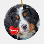 Pet Memorial - Regenboogbrug Moderne Hond Foto Keramisch Ornament (Voorkant)