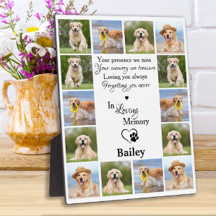 Pet Memorial Remembrance Dog Loss 14 Photo Collage Fotoplaat