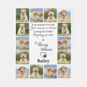 Pet Memorial Remembrance Dog Loss Photo Collage Fleece Deken (Voorkant)