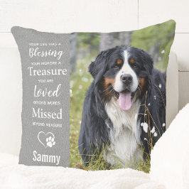 Pet Memorial Remembrance Gift Custom Dog Foto Kussen
