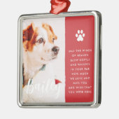 Pet Memorial Remembrance Quote Modern Simple Photo Metalen Ornament (Links)