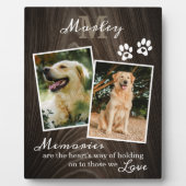 Pet Memorial Rustic Quote Foto Fotoplaat (Voorkant)