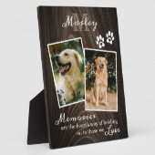 Pet Memorial Rustic Quote Foto Fotoplaat (Zijkant)