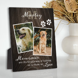Pet Memorial Rustic Quote Foto Fotoplaat