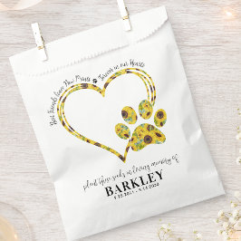 Pet Memorial Seed Packet Paw Print Heart Sunflower Bedankzakje