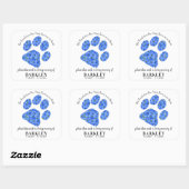 Pet Memorial Seed Packet Paw Print Vergeet me niet Vierkante Sticker (Vel)