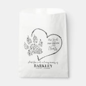 Pet Memorial Seed Packet Paw Print Wildbloemen Bedankzakje (Voorkant)