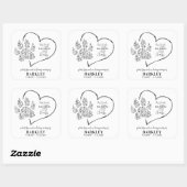 Pet Memorial Seed Packet Paw Print Wildbloemen Vierkante Sticker (Vel)